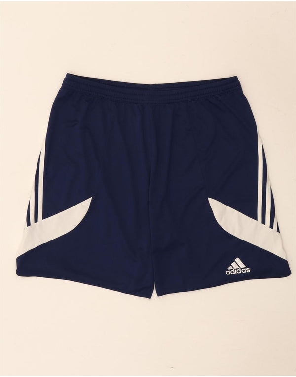 Adidas Mens Climalite Sport Shorts Large Navy Blue Colourblock Polyester