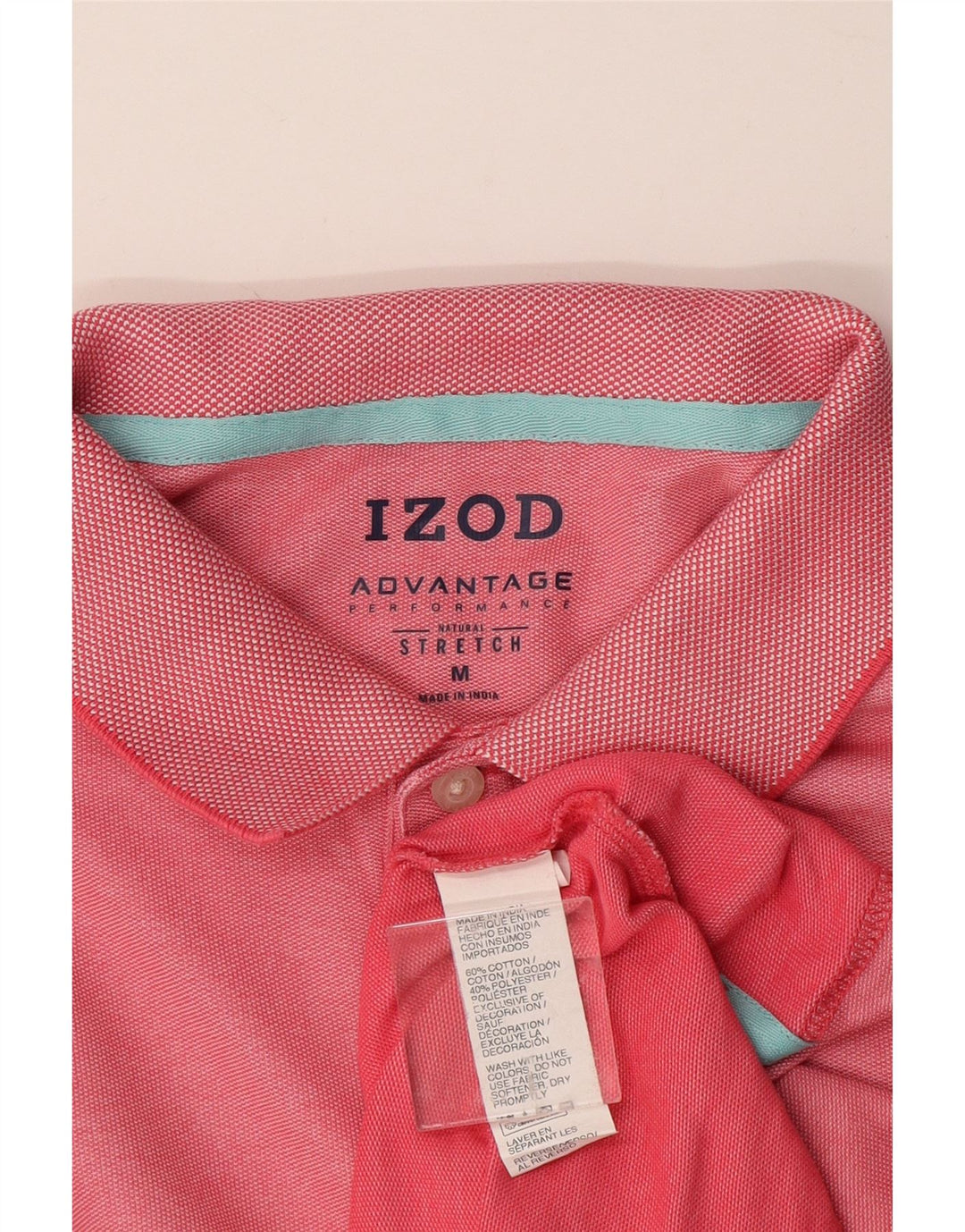 IZOD Herren-Poloshirt aus mittelrosa Baumwolle