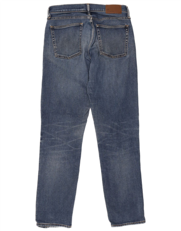 Gap Herren Distressed Slim Straight Jeans W32 L34 Blaue Baumwolle