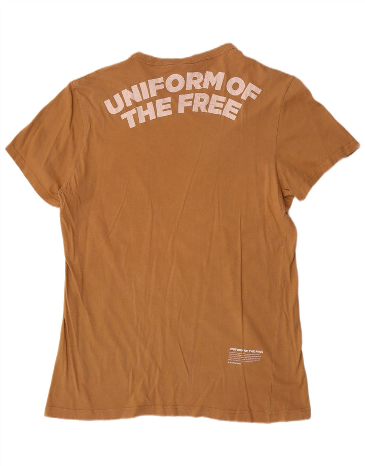 G-Star Herren T-Shirt mit Grafik, Größe L, Braun