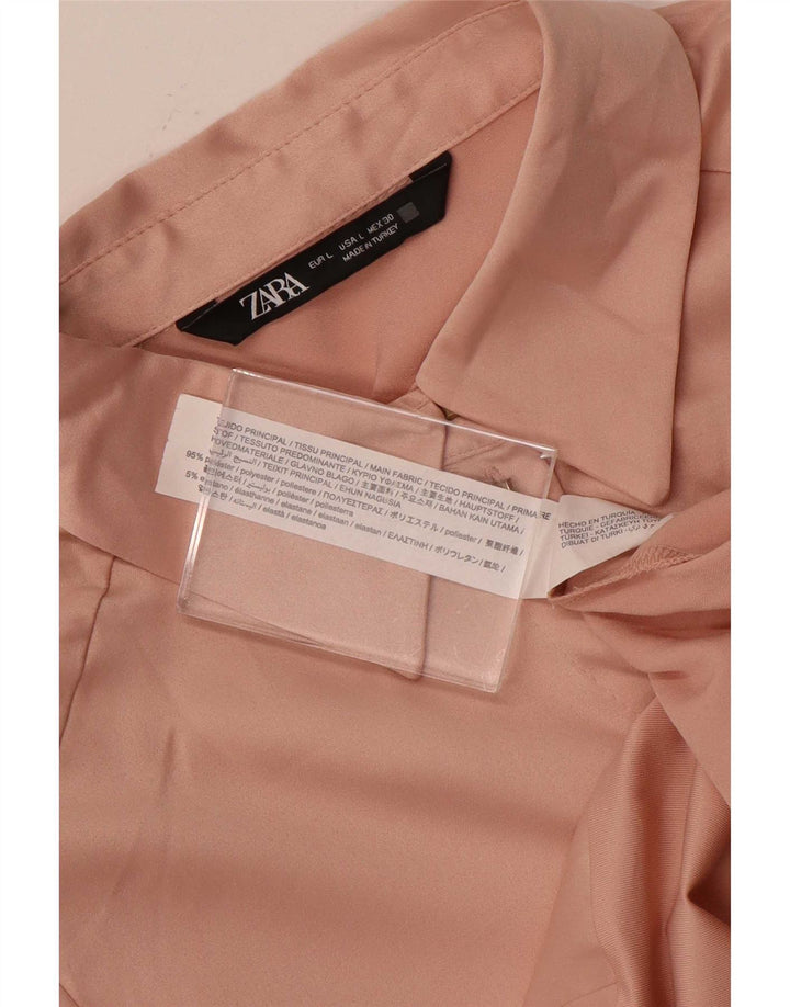 Zara Damen-Hemd-Body, Gr. 44, groß, rosa, Polyester