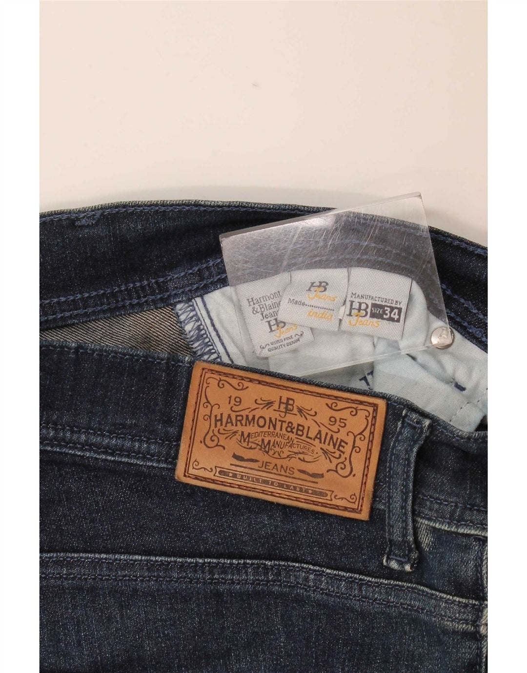 Harmont & Blaine Herren Slim Jeans W34 L29 Marineblau Baumwolle