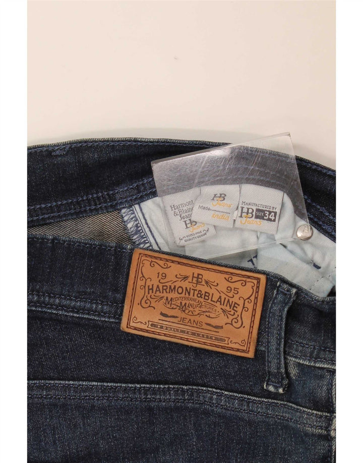 Harmont & Blaine Herren Slim Jeans W34 L29 Marineblau Baumwolle