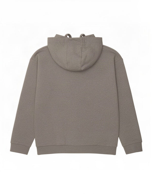 Ted Baker Jungen-Kapuzenpullover mit Grafik, 12–13 Jahre, grau gefleckte Baumwolle