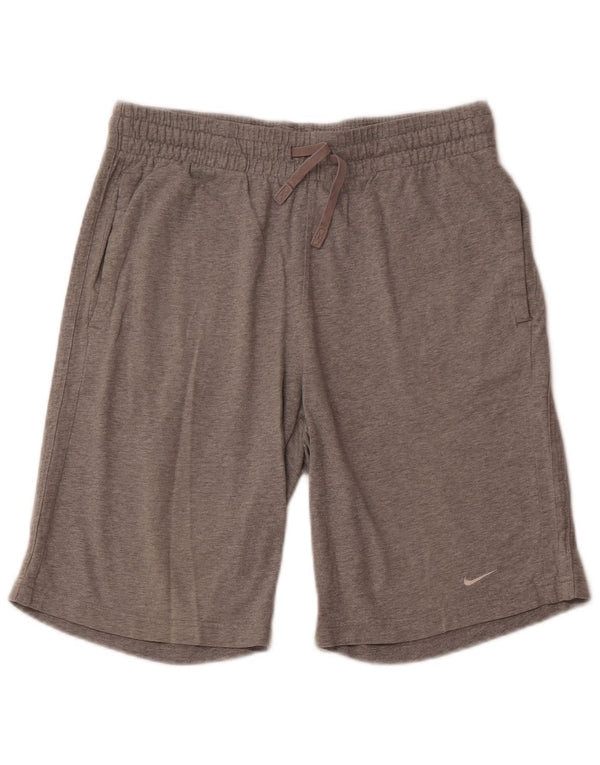 NIKE Herren-Sportshorts aus mittelgrauer Baumwolle