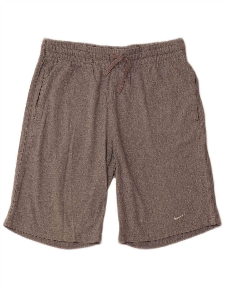 NIKE Herren-Sportshorts aus mittelgrauer Baumwolle