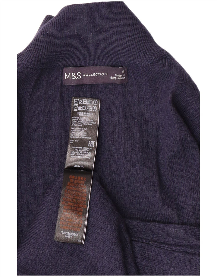 MARKS & SPENCER Rollkragenpullover für Damen, Gr. 8, Marineblau