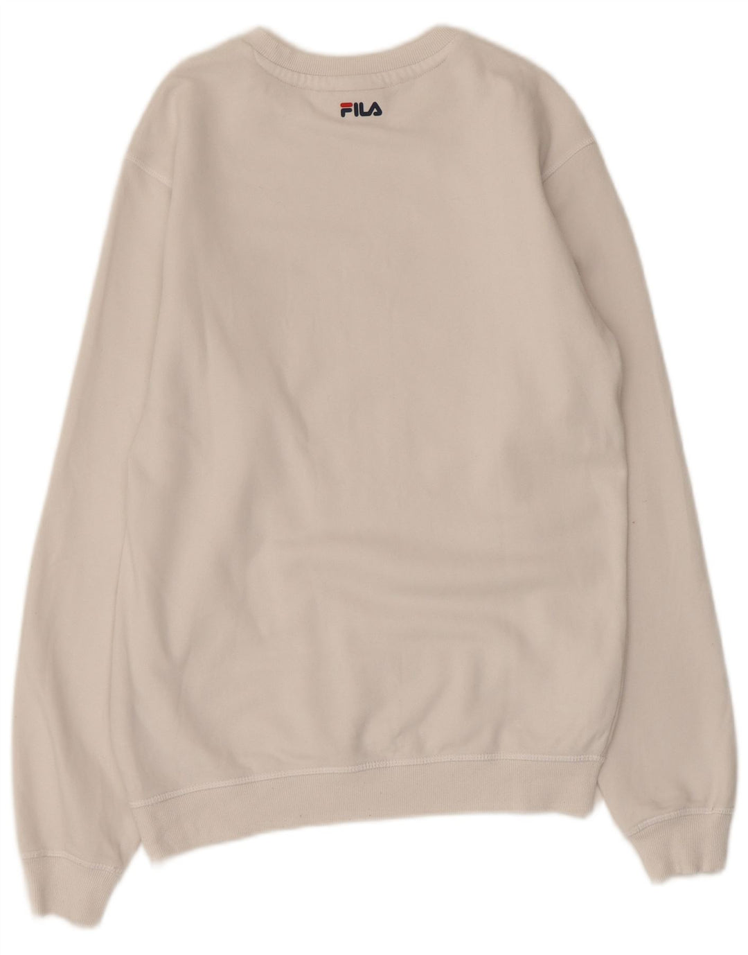 FILA Herren-Sweatshirt mit Grafik, XS, weiße Baumwolle