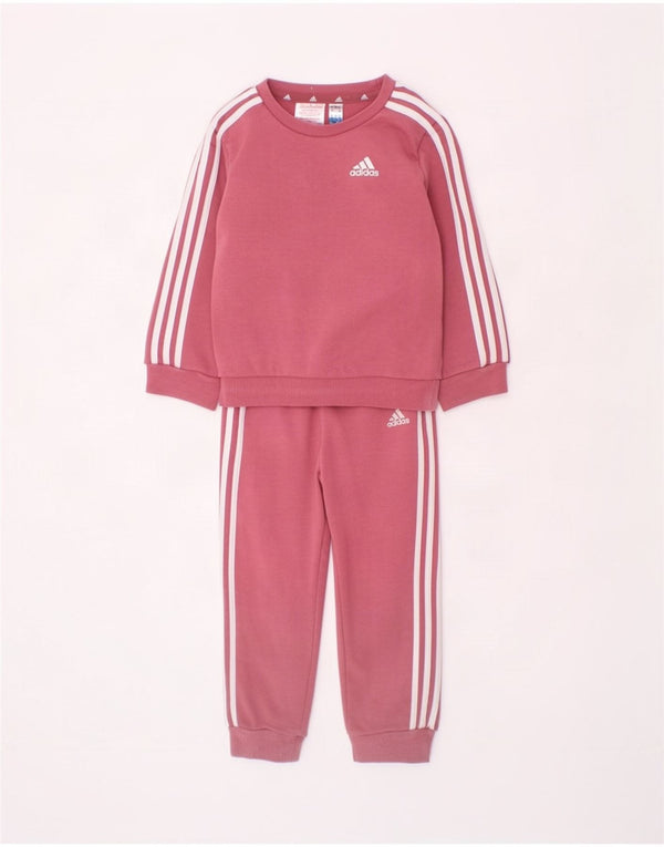 Adidas Baby-Mädchen-Trainingsanzug, 18–24 Monate, rosa Baumwolle