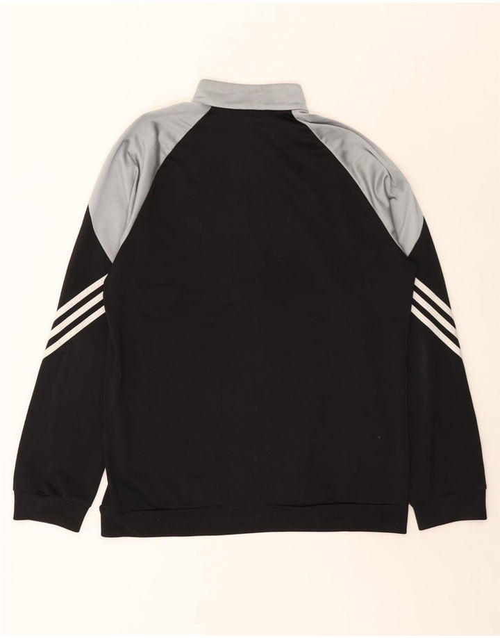 Adidas Herren-Trainingsanzug, groß, schwarzes Farbblock-Polyester