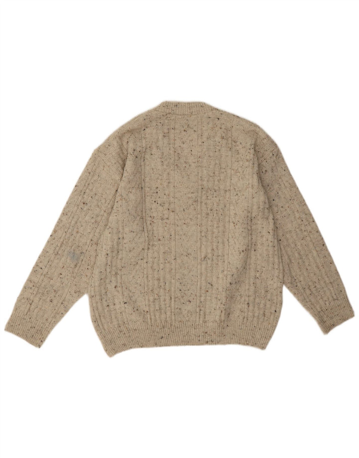 C&A Herren Canda Pullover mit V-Ausschnitt, mittelbeigefarbenes Acryl