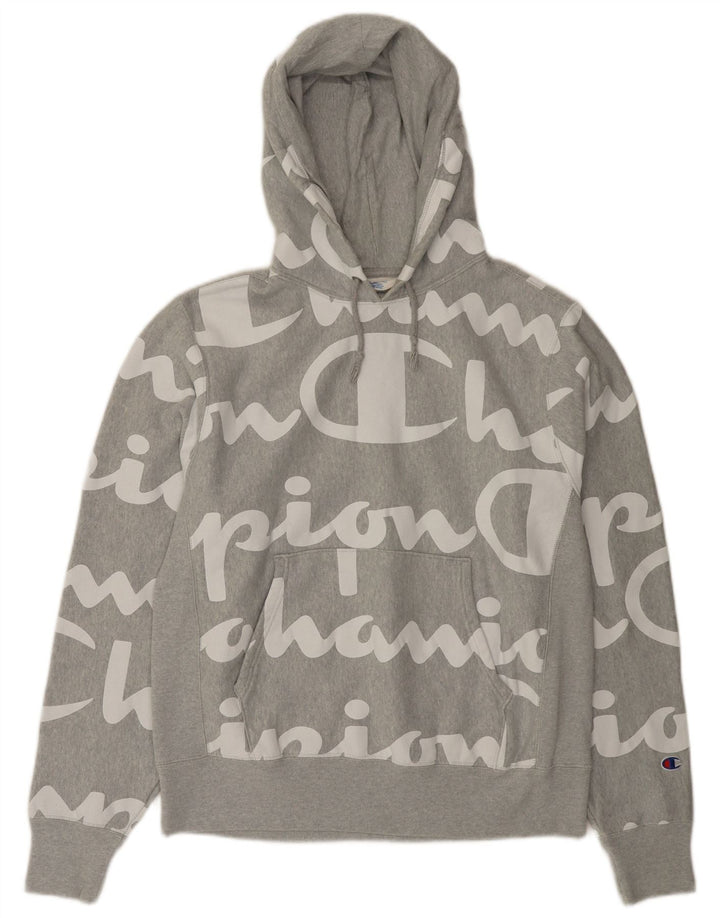 Champion Herren-Kapuzenpullover mit Grafik, mittelgraue Baumwolle