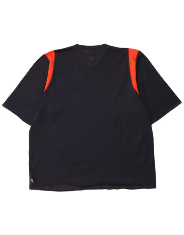 Adidas Herren Climalite T-Shirt Top XL Marineblau Colourblock Polyester