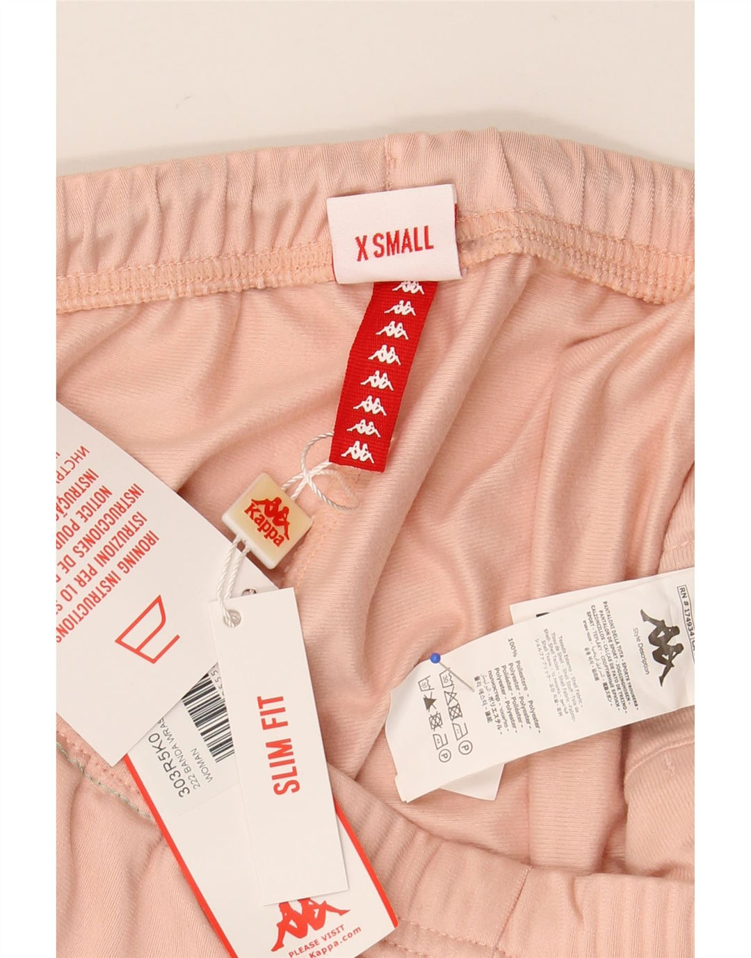 KAPPA Damen Grafik-Trainingshose, Jogginghose, UK 6, XS, Rosa, Farbblock