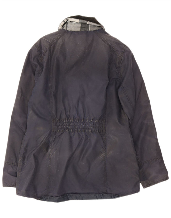 Barbour Damenjacke aus gewachster Baumwolle, UK 10, Größe S, marineblaue Baumwolle