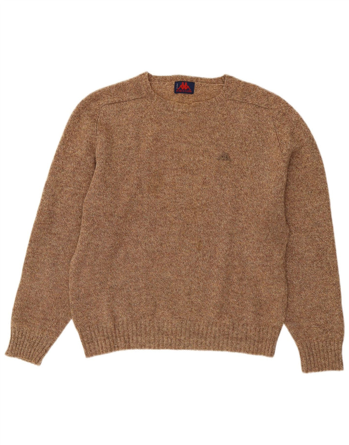 Kappa Damen-Pullover mit Rundhalsausschnitt, UK 16, große braune Wolle