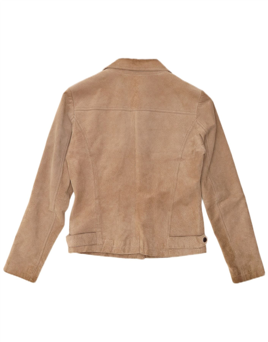 NUR Damen-Bikerjacke aus Wildleder, IT 40, kleines beiges Leder