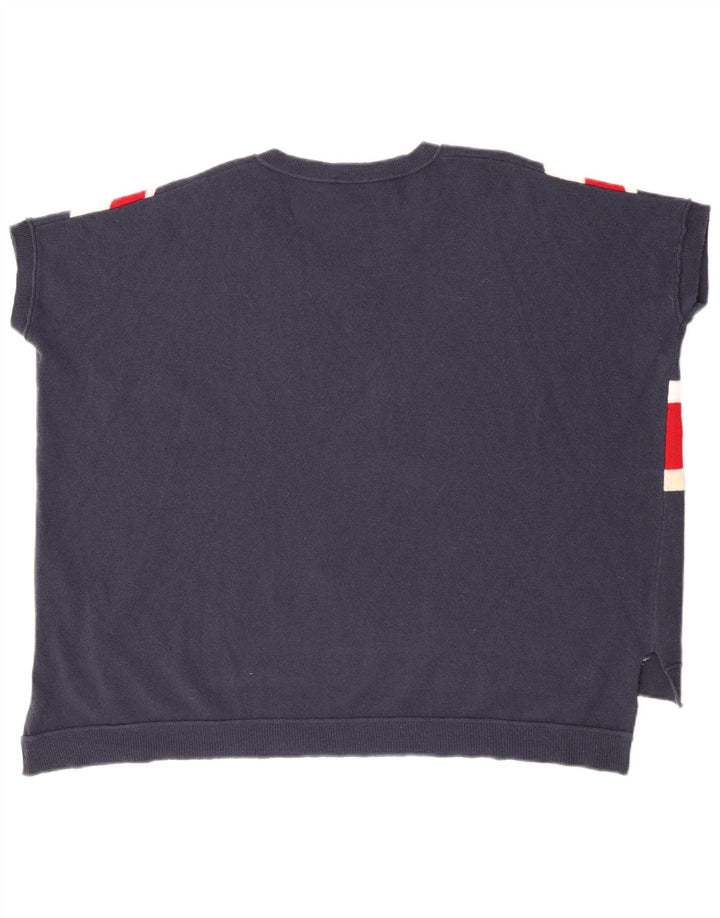 Sisley Damen-Tanktop England in Übergröße, Einheitsgröße, blaue Wolle
