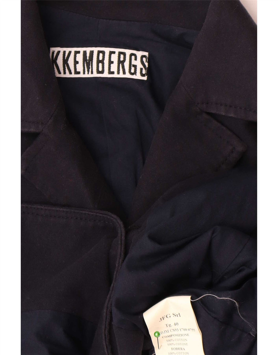 Bikkembergs Damen-Blazerjacke mit 3 Knöpfen, IT 40, Größe S, marineblau, Baumwolle