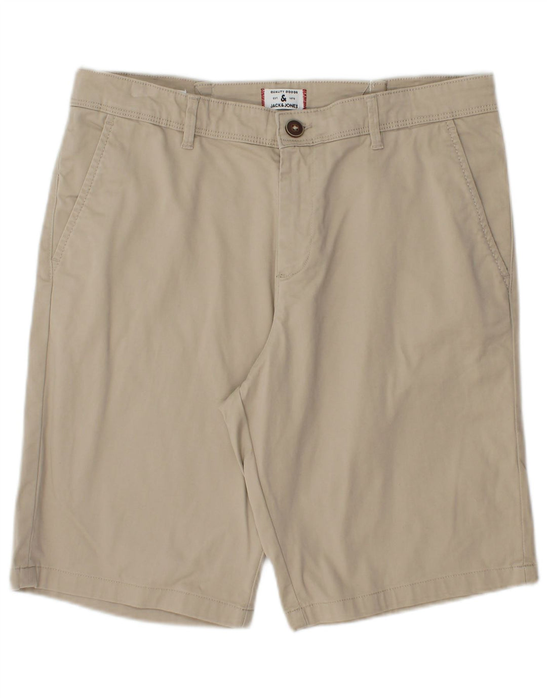 JACK & JONES Herren Chino-Shorts, Größe L, W32, Beige, Baumwolle