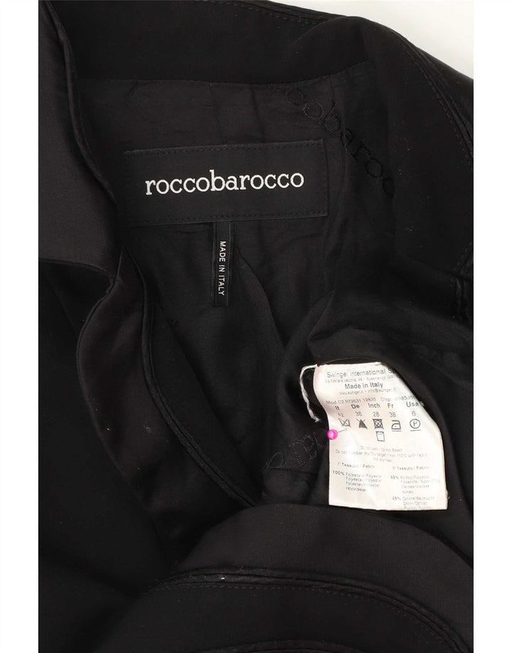 Roccobarocco Damen 2-Knopf-Blazerjacke IT 42 Mittelschwarzes Polyester