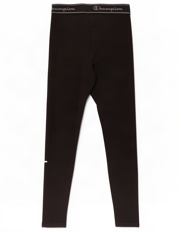 Champion Womens Graphic Leggings UK 4 XS Schwarze Baumwolle