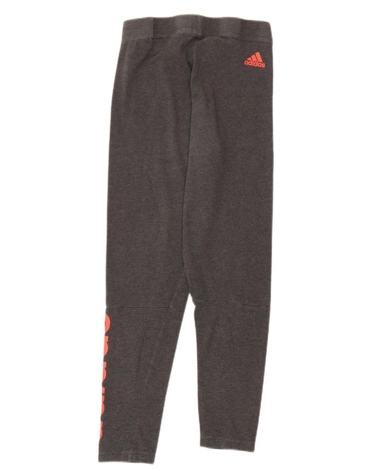 Adidas Damen Graphic Leggings UK 8 Small Grau meliert