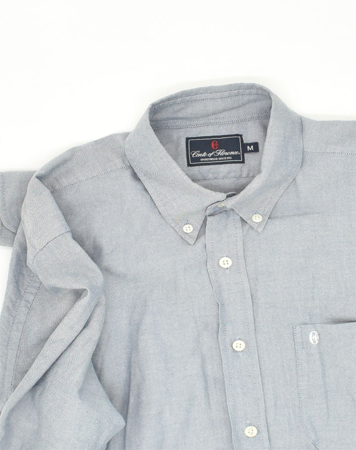 CONTE OF FLORENCE Mens Shirt Medium Grey Cotton | Vintage Conte of Florence | Thrift | Second-Hand Conte of Florence | Used Clothing | Messina Hembry 