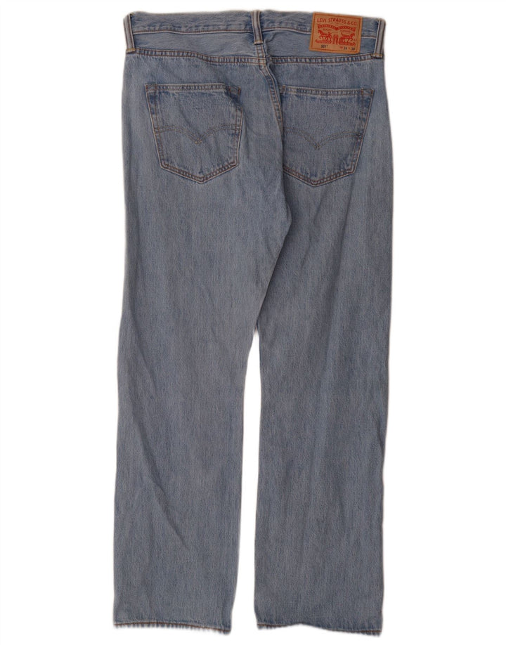 Levi's Herren Straight Jeans W34 L30 Blaue Baumwolle