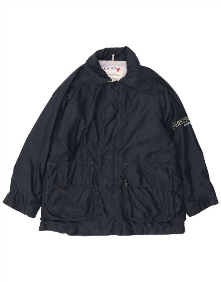 Murphy & Nye Herren-Windbreaker-Jacke mit Grafik, UK 42, XL, Marineblau, Polyester