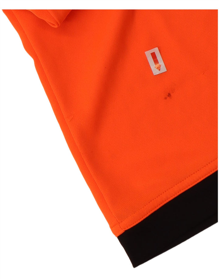 ADIDAS Climalite T-Shirt für Jungen, 9–10 Jahre, orangefarbenes Colourblock-Polyester