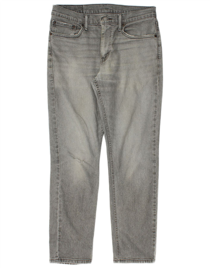 Levi's Herren 511 Distressed Slim Jeans 32 L30 Graue Baumwolle
