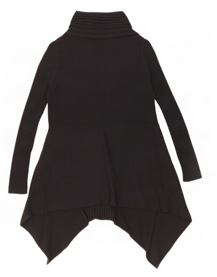 Marks & Spencer Damen Asymmetrischer Cardigan-Pullover UK 16 Large Schwarz