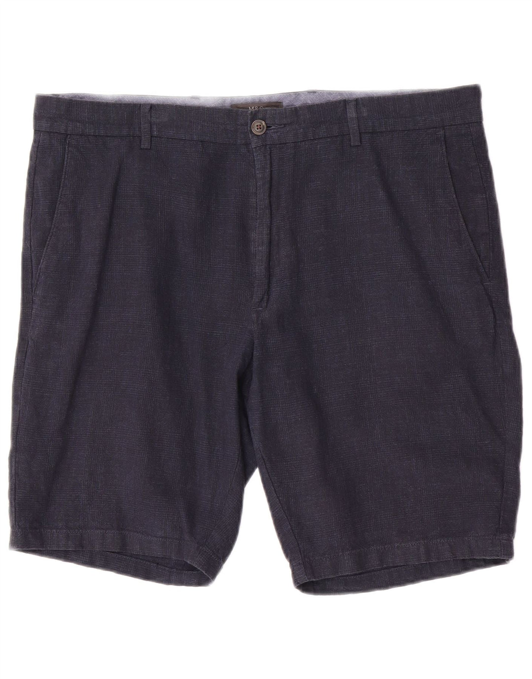 Marks & Spencer Herren Chinoshorts W38 XL Marineblau Baumwolle