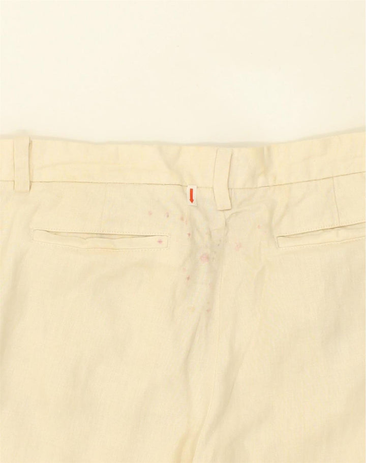 BANANA REPUBLIC Womens Straight Suit Trousers W34 L30 Beige Linen | Vintage Banana Republic | Thrift | Second-Hand Banana Republic | Used Clothing | Messina Hembry 