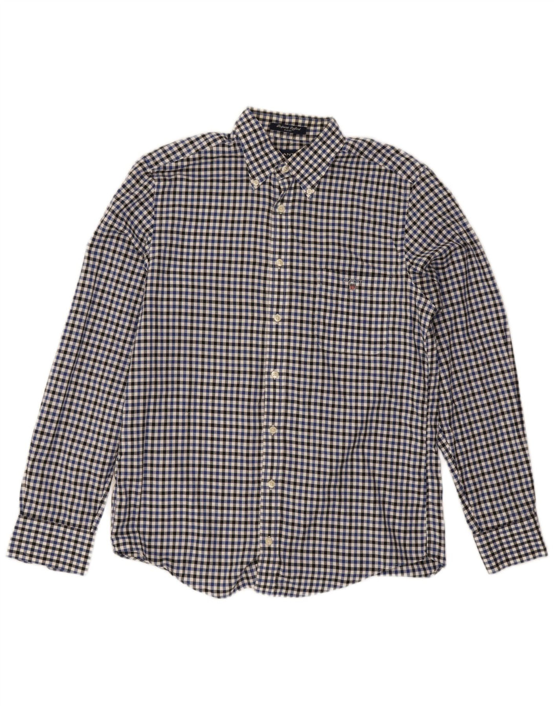 Gant Herren E-Z Fit Hemd aus mehrfarbiger Gingham-Baumwolle in mittlerer Größe