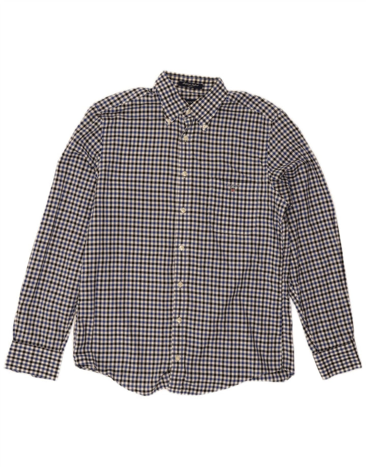 Gant Herren E-Z Fit Hemd aus mehrfarbiger Gingham-Baumwolle in mittlerer Größe
