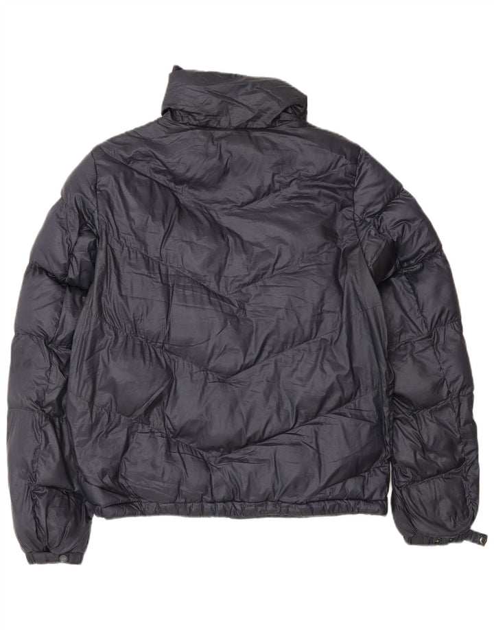 Massimo Dutti Herren Wattierte Jacke UK 36 Small Marineblau Polyester