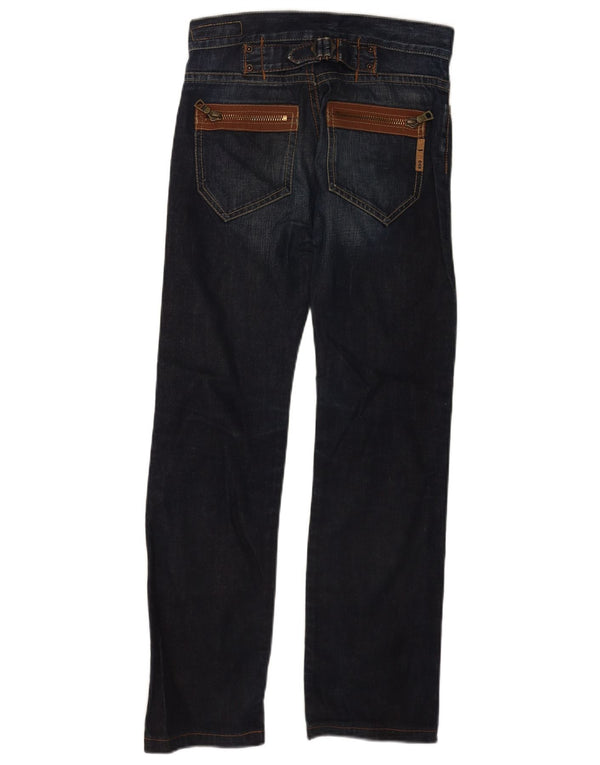 Gas Damen Straight Jeans W25 L30 Blaue Baumwolle