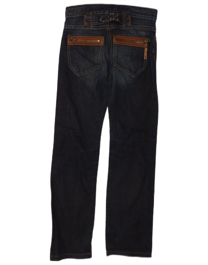Gas Damen Straight Jeans W25 L30 Blaue Baumwolle