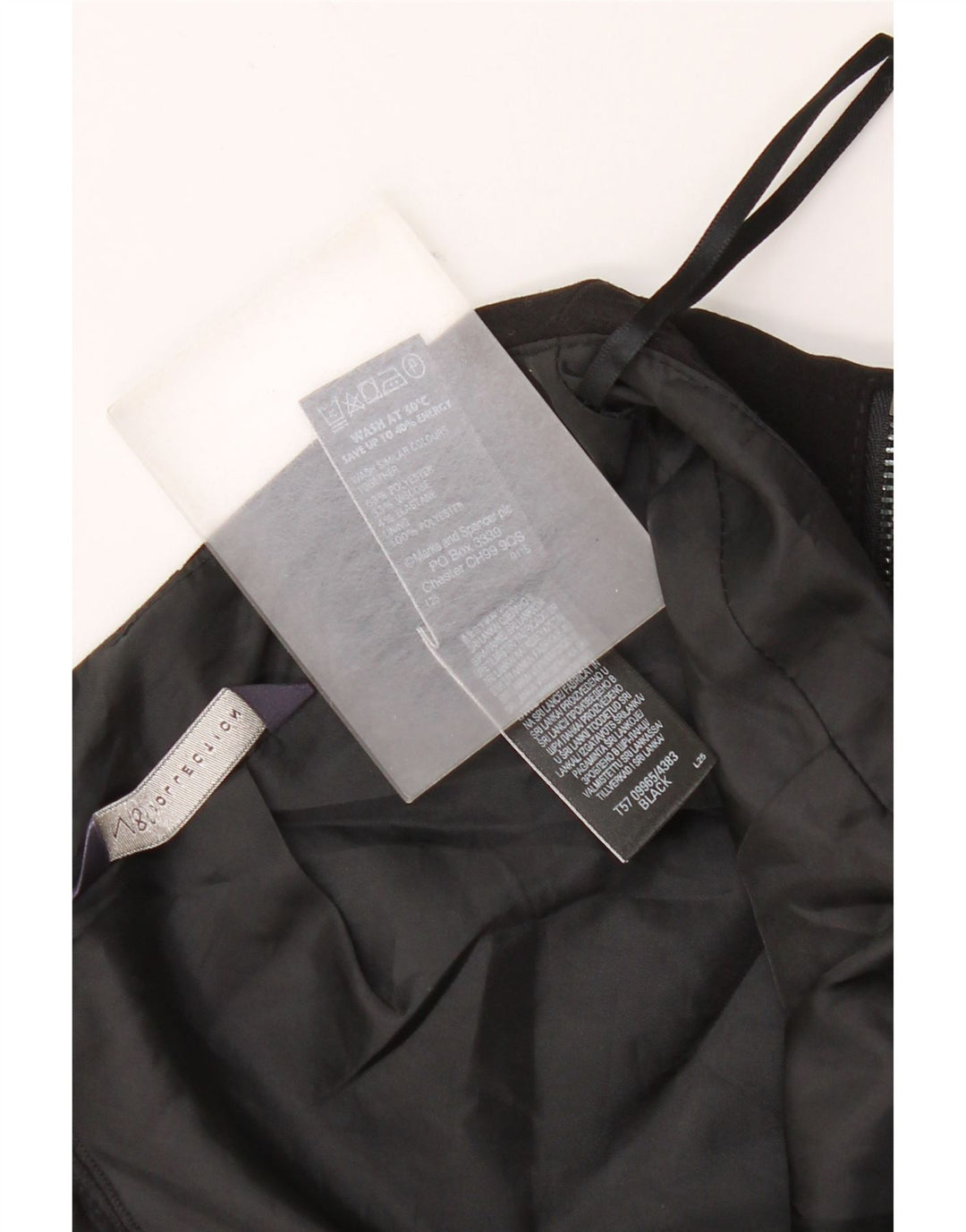 Marks & Spencer Damen Bleistiftrock UK 10 Small W28 Schwarz Polyester