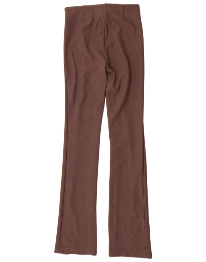 Zara Damen Bootcut Freizeithose XS W24 L33 Braun