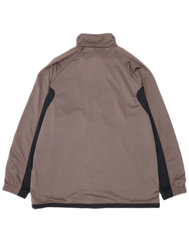 Diadora Herren-Trainingsanzug-Top-Jacke, UK 48 2XL, graues Colourblock-Polyester
