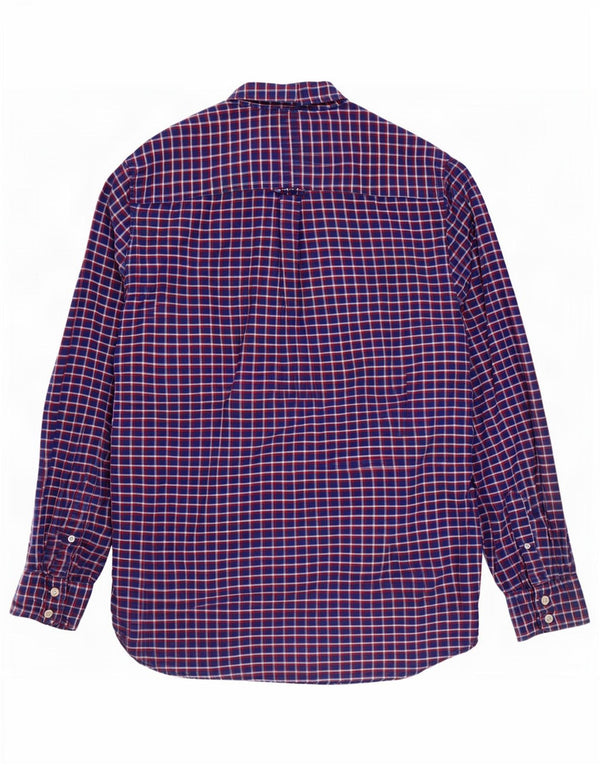 Crew Clothing Herren-Flanellhemd mit klassischer Passform, mittelblau, kariert, Baumwolle