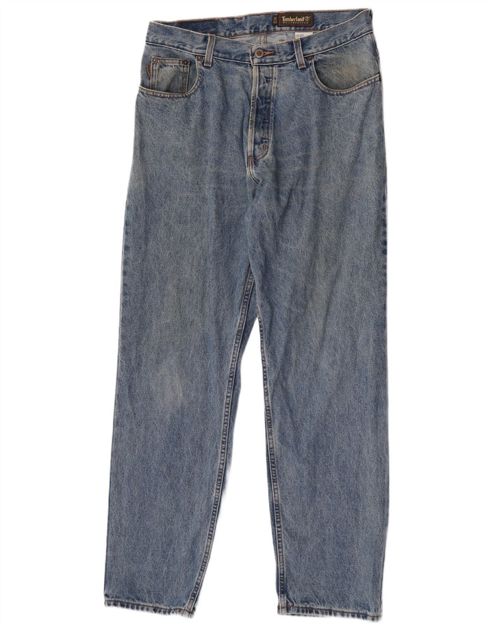 Timberland Herren Straight Jeans W34 L32 Blaue Baumwolle