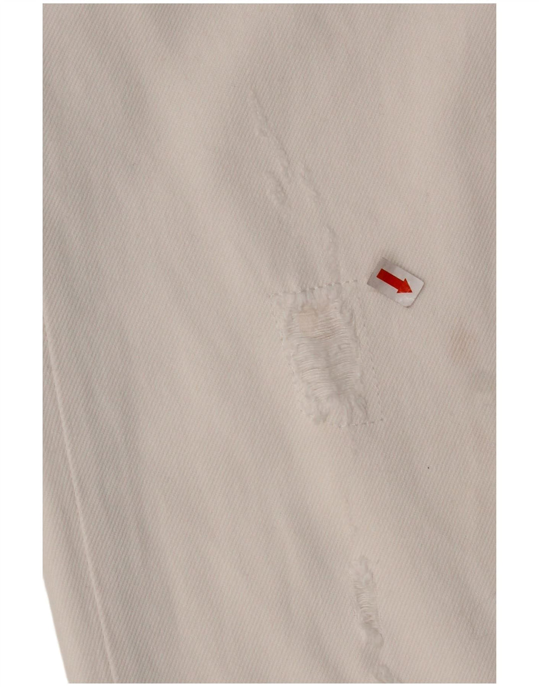 TOMMY HILFIGER Damen Distressed Straight Jeans W29 L28 Weiße Baumwolle