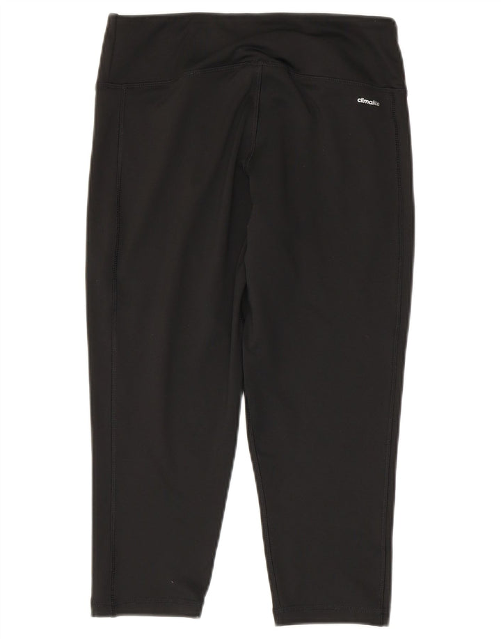Adidas Damen Capri-Leggings UK 8/10 Small Schwarz Polyester