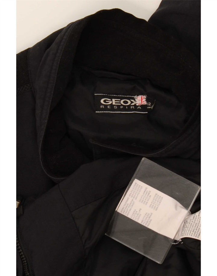 Geox Respira Racer-Jacke für Jungen, 11–12 Jahre, schwarzes Polyester