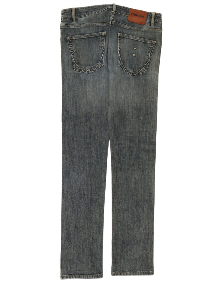Blauer Herren Slim Jeans W34 L34 Blaue Baumwolle