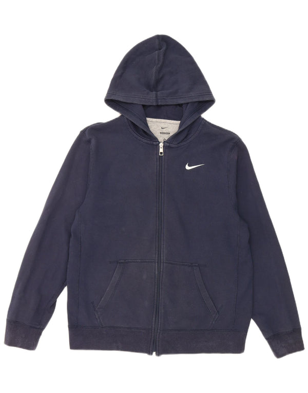 Nike Jungen-Kapuzenpullover mit Reißverschluss, 13–14 Jahre, XL, Marineblau, Baumwolle
